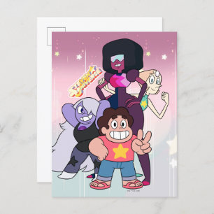 Steven Universe Crystal Gem Group Pose Briefkaart