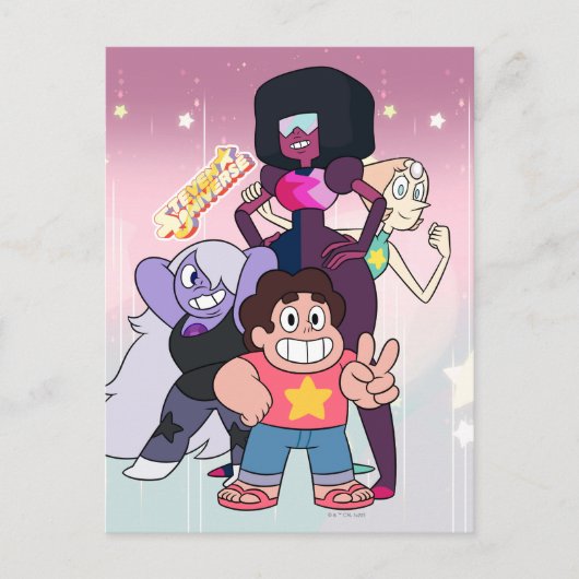 Steven Universe | Crystal Gem Group Pose Briefkaart (Voorkant)