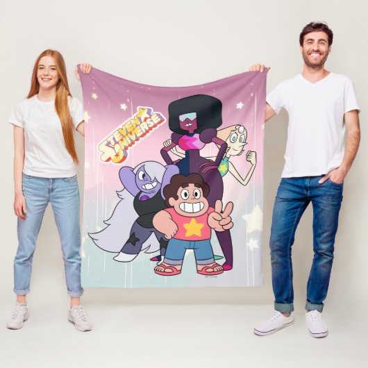 Steven Universe | Crystal Gem Group Pose Fleece Deken (In situ)