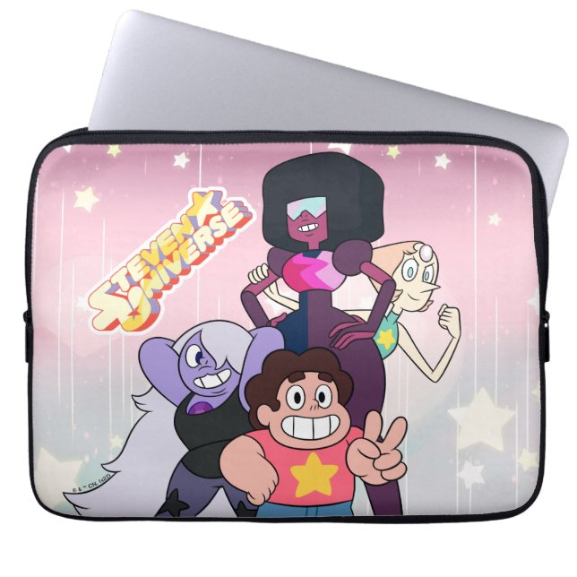 Steven Universe | Crystal Gem Group Pose Laptop Sleeve (Voorkant)