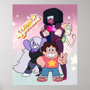 Steven Universe Crystal Gem Group Pose Poster