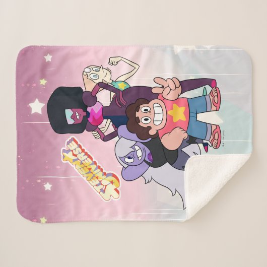 Steven Universe | Crystal Gem Group Pose Sherpa Deken (Voorkant (horizontaal))