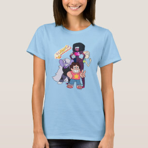 Steven Universe Crystal Gem Group Pose T-shirt