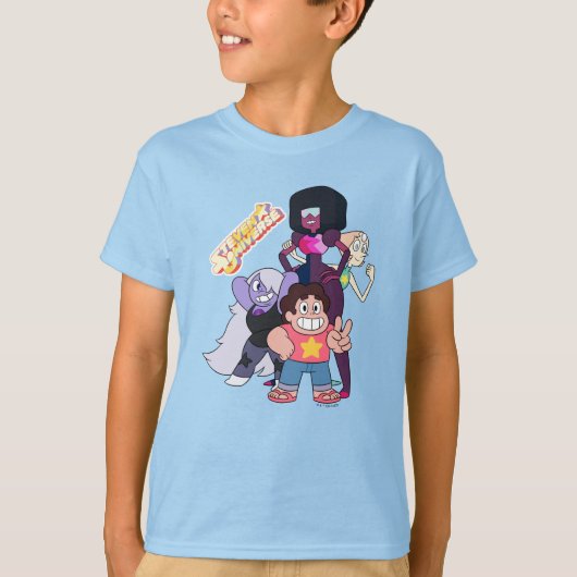 Steven Universe | Crystal Gem Group Pose T-shirt (Voorkant)