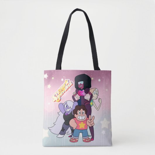 Steven Universe | Crystal Gem Group Pose Tote Bag (Voorkant)