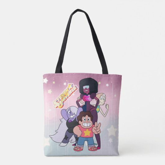Steven Universe | Crystal Gem Group Pose Tote Bag (Achterkant)