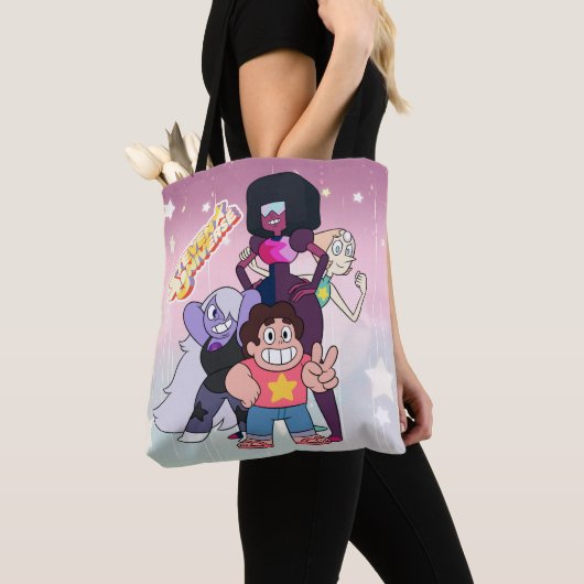 Steven Universe | Crystal Gem Group Pose Tote Bag (Dichtbij)