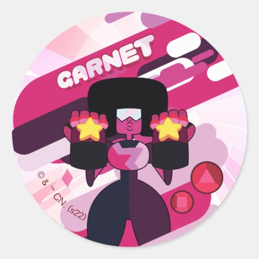 Steven Universe | Grafisch karakter Garnet Ronde Sticker (Voorkant)