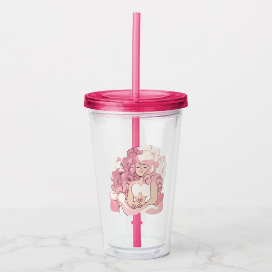 Steven Universe | Illustratie Roos Kwartz Acryl Drinkbeker (Voorkant)