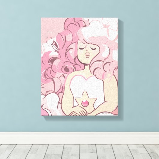 Steven Universe | Illustratie Roos Kwartz Canvas Afdruk (Insitu (Houten vloer))