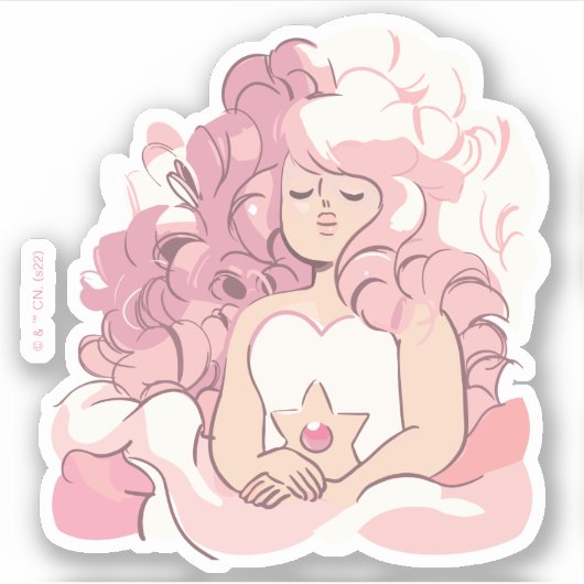 Steven Universe | Illustratie Roos Kwartz Sticker (Voorkant)