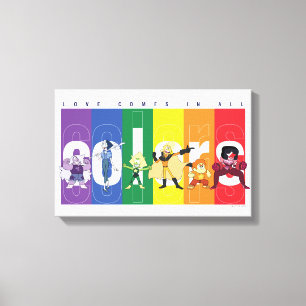 Steven Universe - Liefde komt in alle kleuren voor Canvas Afdruk