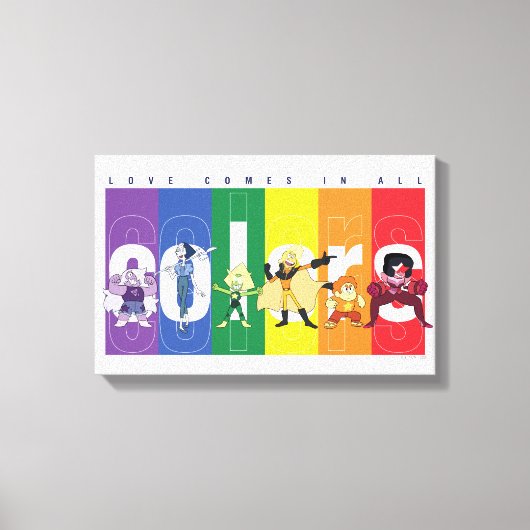 Steven Universe - Liefde komt in alle kleuren voor Canvas Afdruk (Voorkant)