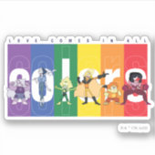 Steven Universe - Liefde komt in alle kleuren voor Sticker (Voorkant)