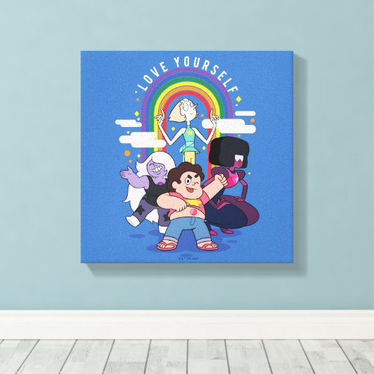 Steven Universe - Liefsaamhorigheid Canvas Afdruk (Insitu (Houten vloer))
