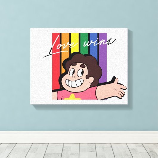 Steven Universe - Love Wins Canvas Afdruk (Insitu (Houten vloer))