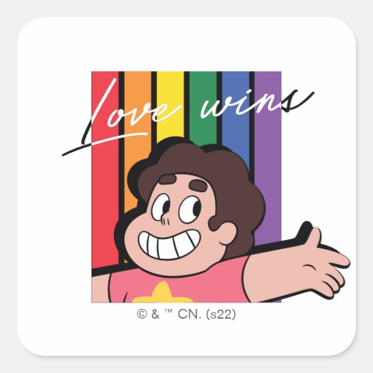 Steven Universe - Love Wins Vierkante Sticker (Voorkant)