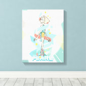 Steven Universe | Pearl Character Graphic Canvas Afdruk (Insitu (Houten vloer))