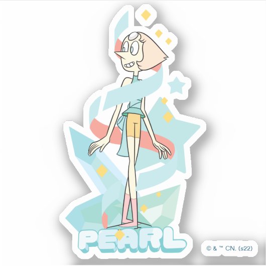 Steven Universe | Pearl Character Graphic Sticker (Voorkant)