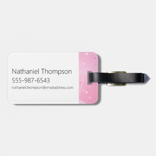 Steven Universe | Portret Roze Diamond Bagagelabel (Achterkant horizontaal)