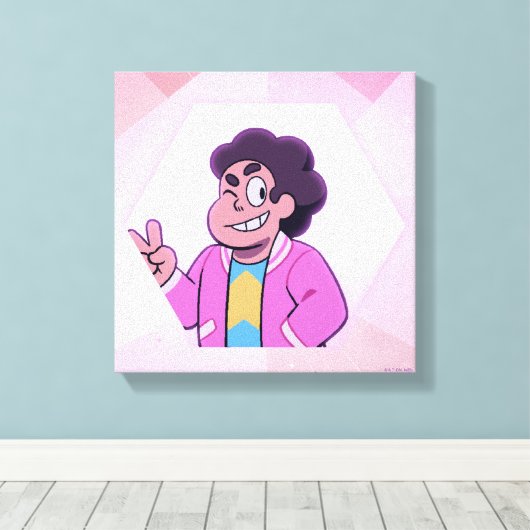 Steven Universe | Portret Roze Diamond Canvas Afdruk (Insitu (Houten vloer))