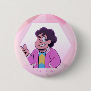 Steven Universe   Portret Roze Diamond Ronde Button 5,7 Cm