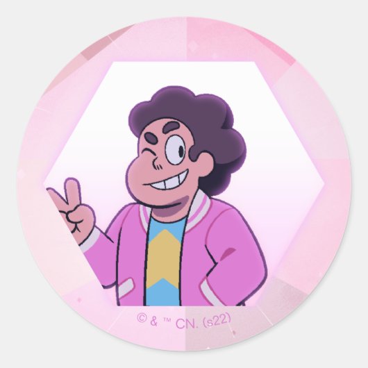 Steven Universe | Portret Roze Diamond Ronde Sticker (Voorkant)