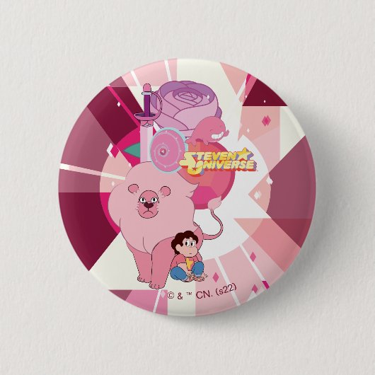 Steven Universe | Roos Kwartz Legacy Ronde Button 5,7 Cm (Voorkant)