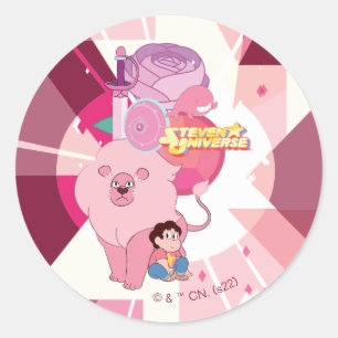 Steven Universe   Roos Kwartz Legacy Ronde Sticker