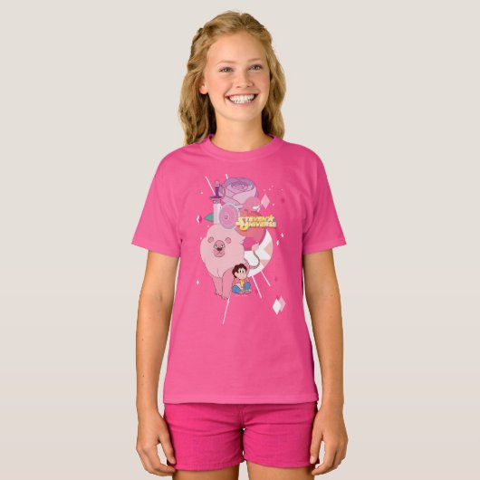 Steven Universe | Roos Kwartz Legacy T-shirt (Voorkant volledig)
