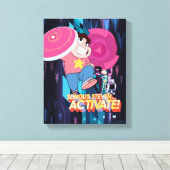 Steven Universe | Serieuze Steven... activeren! Canvas Afdruk (Insitu (Houten vloer))