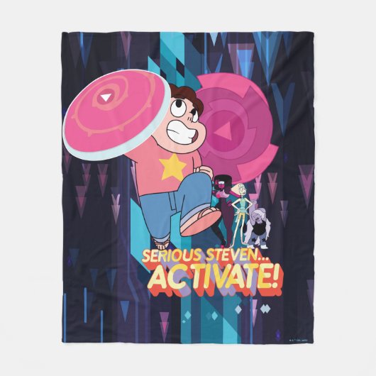 Steven Universe | Serieuze Steven... activeren! Fleece Deken (Voorkant)