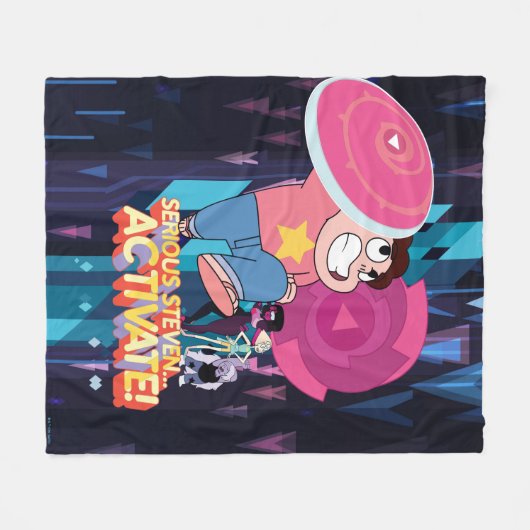 Steven Universe | Serieuze Steven... activeren! Fleece Deken (Voorkant (Horizontaal))