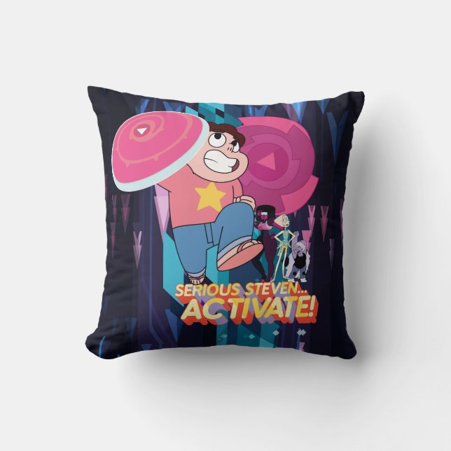 Steven Universe | Serieuze Steven... activeren! Kussen (Voorkant)