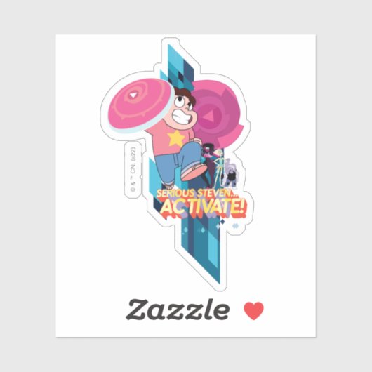 Steven Universe | Serieuze Steven... activeren! Sticker (Vel)