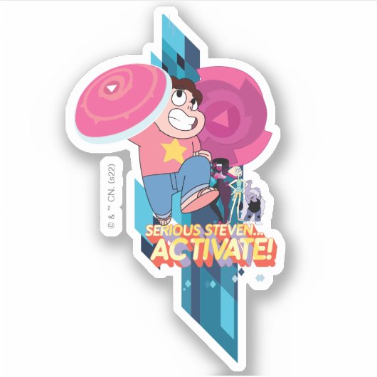 Steven Universe | Serieuze Steven... activeren! Sticker (Voorkant)