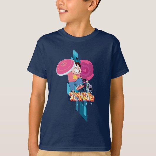 Steven Universe | Serieuze Steven... activeren! T-shirt (Voorkant)