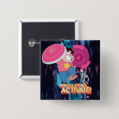 Steven Universe | Serieuze Steven... activeren! Vierkante Button 5,1 Cm (Voorkant /achterkant)