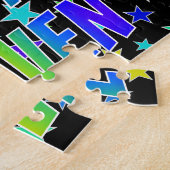 "STEVEN" voornaam, geun "HAPPY BIRTHDAY" Legpuzzel (Zijkant)