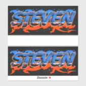 Steven Vorname Name Graffiti Aufkleber Sticker (Vel)