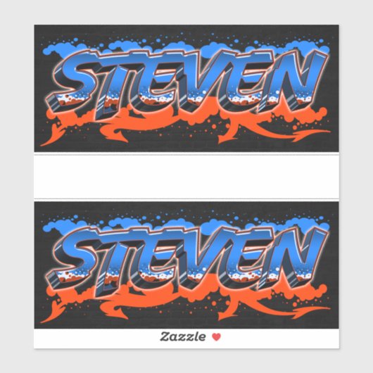 Steven Vorname Name Graffiti Aufkleber Sticker (Vel)