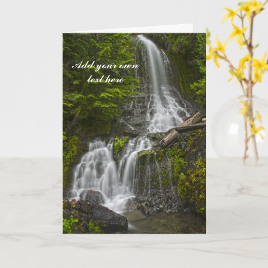 Stevens Canyon waterval wenskaart Kaart (Gele Bloem)