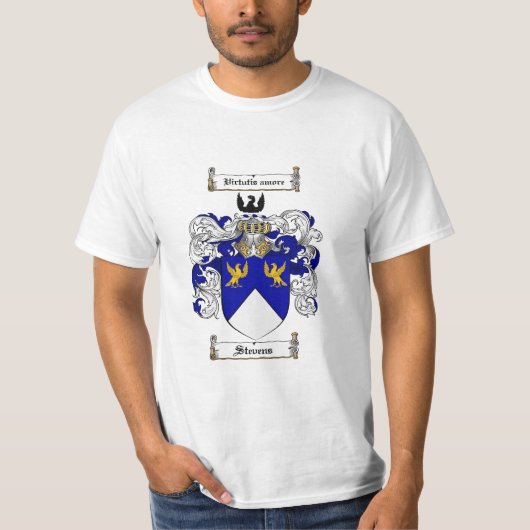 Stevens Family Crest - Stevens-wapenschild T-shirt (Voorkant)