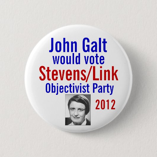 Stevens/Link Objectivist Pary 2012 Ronde Button 5,7 Cm (Voorkant)
