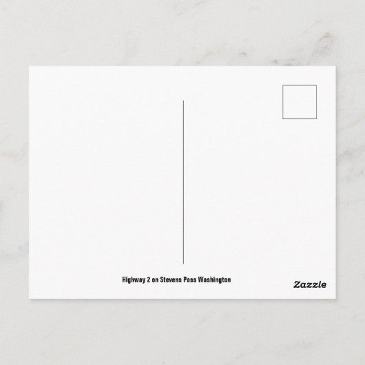 Stevens Pass Briefkaart (Achterkant)