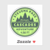 Stevens Pass, Cascade Range Washington Wandelpad Sticker (Vel)