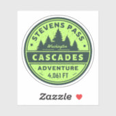 Stevens Pass, cascades bereik Washington wandelrou Sticker (Vel)