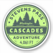 Stevens Pass, cascades bereik Washington wandelrou Sticker (Voorkant)