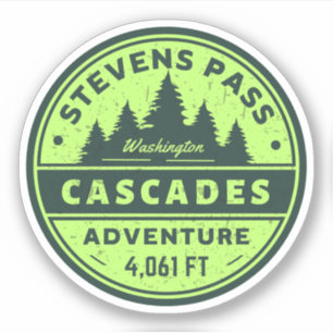 Stevens Pass, cascades bereik Washington wandelrou Sticker