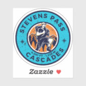 Stevens Pass, Cascades gebergte Washington wandelp Sticker (Vel)